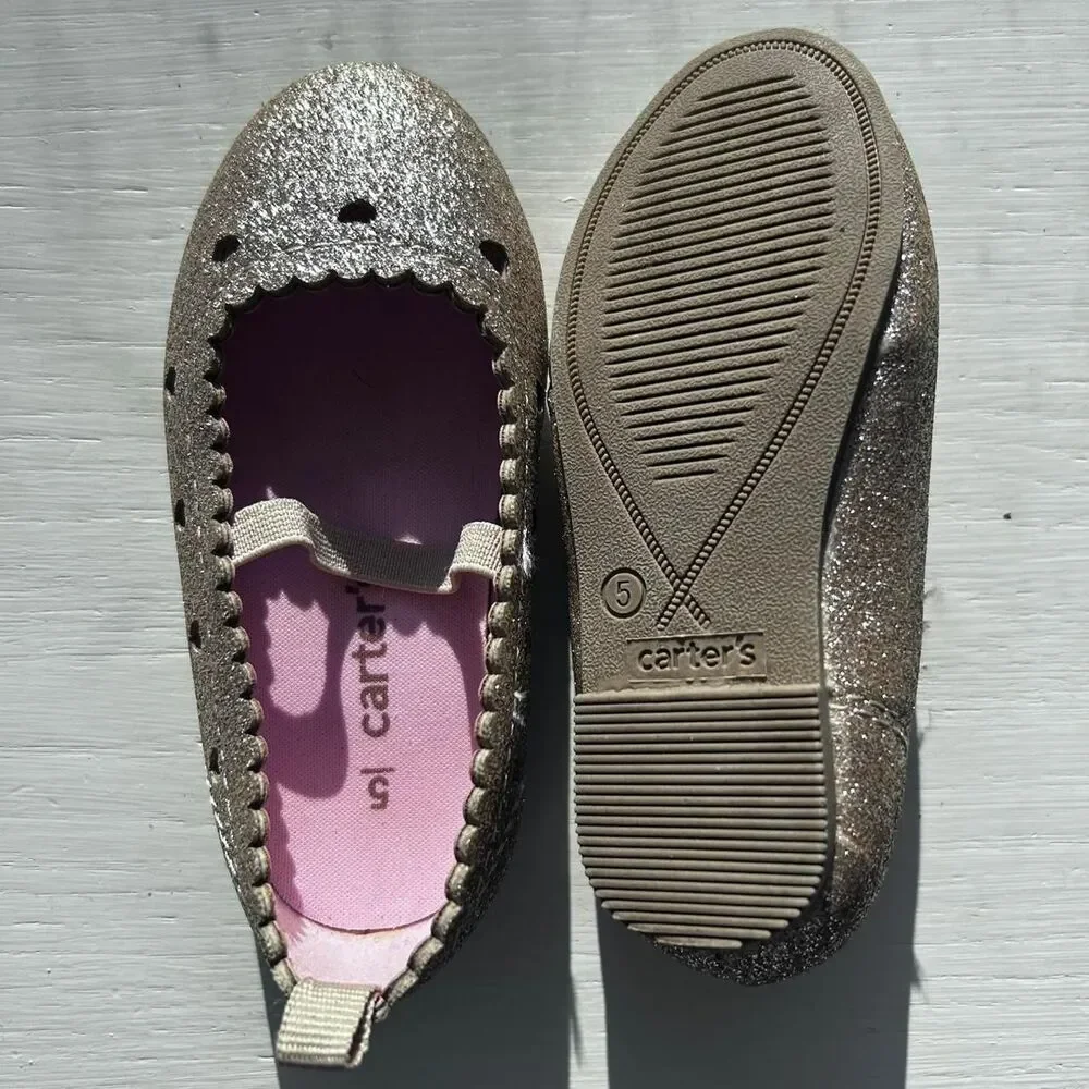 Carter-s Toddler Gold Ballet-dress shoes sz 6‎ dress shoes